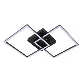 ARIANNE LED CCT kvadrātveida griestu lampa 23 W melna (Lucide)