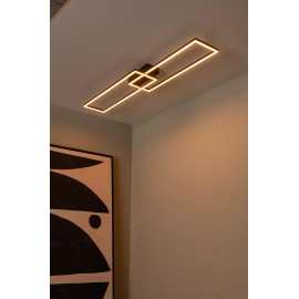 ARIANNE LED CCT taisnstūrveida griestu lampa 23 W melna (Lucide)