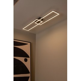 ARIANNE LED CCT taisnstūrveida griestu lampa 23 W melna (Lucide)