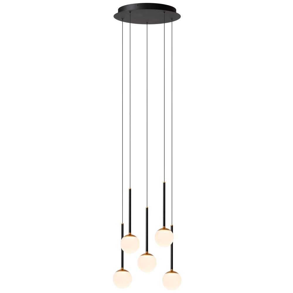 CALINA piekaramā lampa 5x8,2W melna (Lucide)