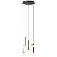 CALINA piekaramā lampa 5x8,2W melna (Lucide)