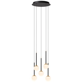 CALINA piekaramā lampa 5x8,2W melna (Lucide)