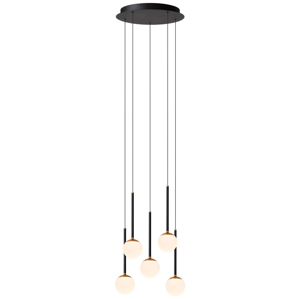 CALINA piekaramā lampa 5x7,4W melna (Lucide)
