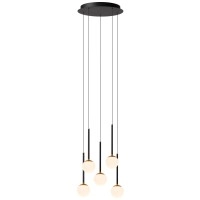 CALINA piekaramā lampa 5x7,4W melna (Lucide)