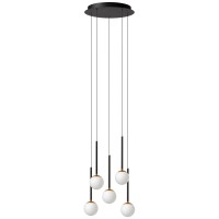 CALINA piekaramā lampa 5x7,4W melna (Lucide)