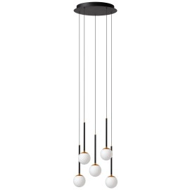 CALINA piekaramā lampa 5x7,4W melna (Lucide)