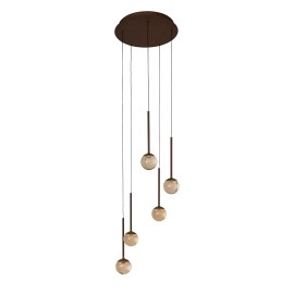 CALINA piekaramā lampa 5x7,4W kafijas tonī (Lucide)