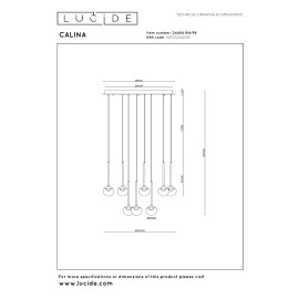 CALINA piekaramā lampa 12x7W kafijas tonī (Lucide)