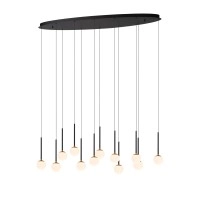 CALINA lineāra piekaramā lampa 12x7W melna (Lucide)