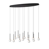 CALINA lineāra piekaramā lampa 12x7W melna (Lucide)