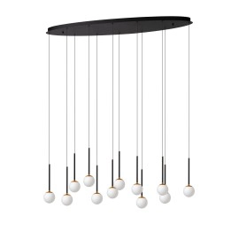CALINA lineāra piekaramā lampa 12x7W melna (Lucide)