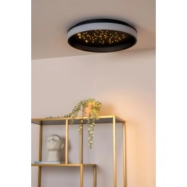 ESTREJA LED CCT griestu lampa Ø40 cm 40 W melna (Lucide)
