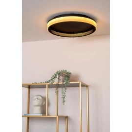 ESTREJA LED CCT griestu lampa Ø40 cm 40 W melna (Lucide)