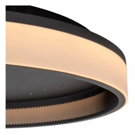 ESTREJA LED CCT griestu lampa Ø40 cm 40 W melna (Lucide)