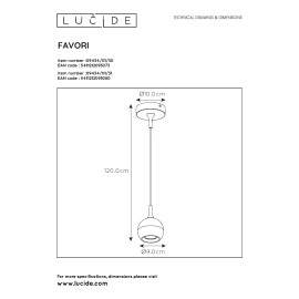 Griestu lampa "FAVORI", 1x GU10, Lucide, 09434-01-31