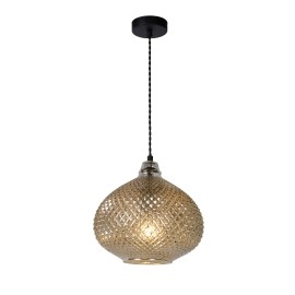 Griestu lampa "GERBEN", 1x E27, antīks sudraba stikls, LUCIDE, 78389-29-63