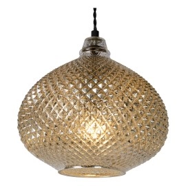 Griestu lampa "GERBEN", 1x E27, antīks sudraba stikls, LUCIDE, 78389-29-63