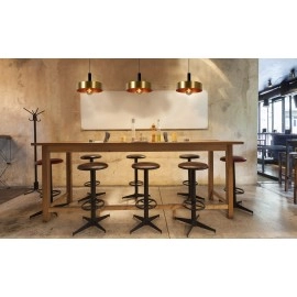 Griestu lampa "GIADA", 1x E27, Ø 40 cm, tērauds, matēta zelta, misiņa, LUCIDE - 30472-40-02