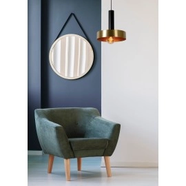 Griestu lampa "GIADA", 1x E27, Ø 30 cm, tērauds, matēta zelta, misiņa, LUCIDE - 30472-30-02