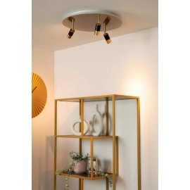JUBEL LED CCT griestu lampa Ø48 cm matēta zelta/misiņa (Lucide)