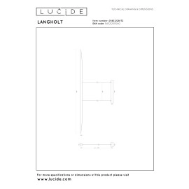 LANGHOLT piekaramā lampa 1x28W koka tonī (Lucide)