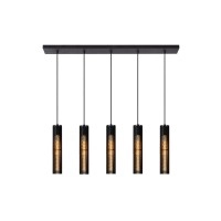 Griestu lampa "LIONEL", 5x E27, melna, metāls, LUCIDE- 73406-05-30