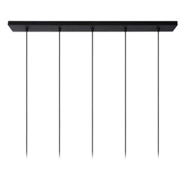 Griestu lampa "LIONEL", 5x E27, melna, metāls, LUCIDE- 73406-05-30