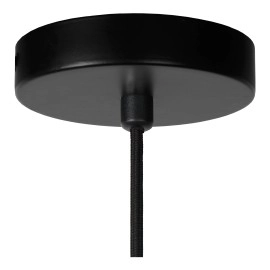 Griestu lampa "TAGALOG", Ø 40 cm, bambuss, melna, 1x E27, Lucide, 21429-01-30