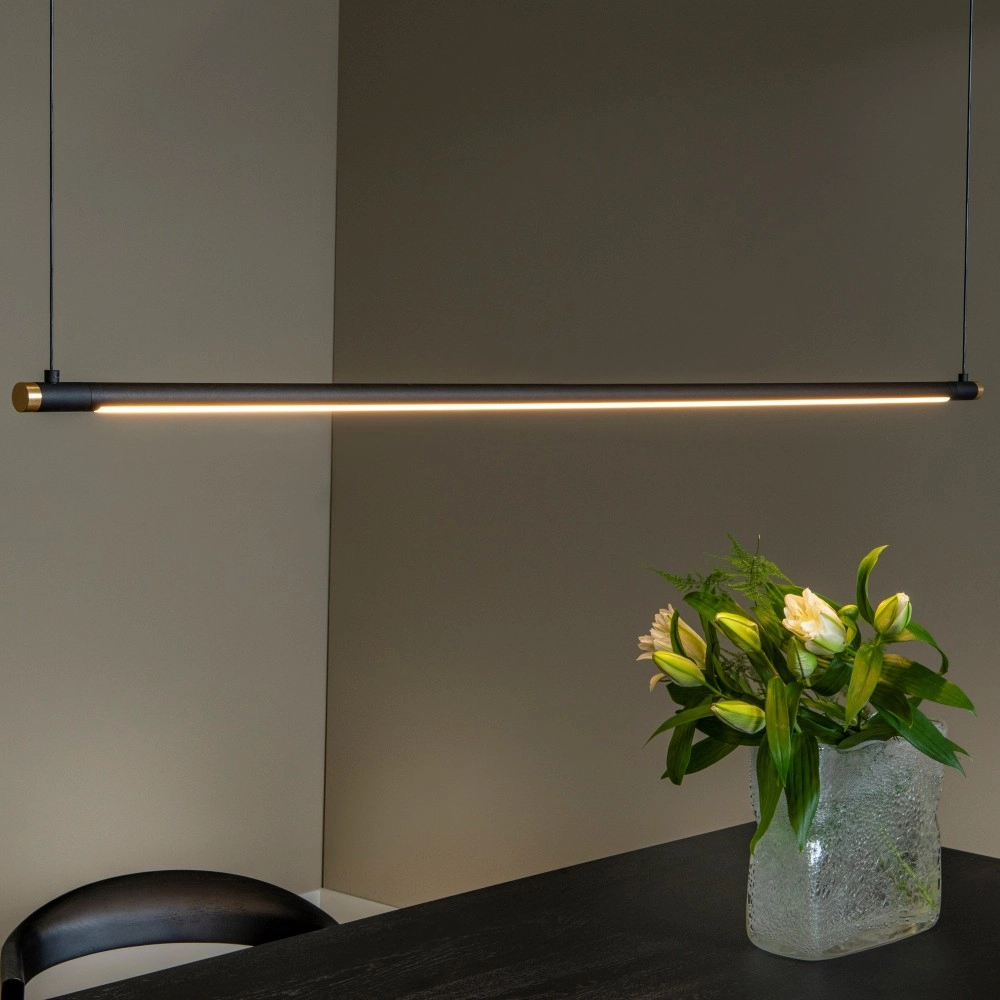 MARNIK — LED griestu lampa 152 cm, 22W CCT 2700–4000K, melna (Lucide)