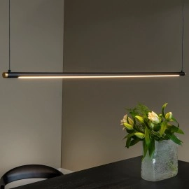 MARNIK — LED griestu lampa 152 cm, 22W CCT 2700–4000K, melna (Lucide)
