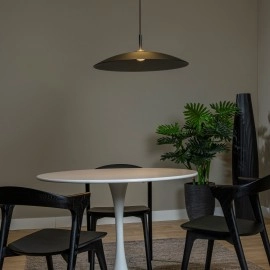 MENGA griestu lampa, dūmu stikls, 60 cm — Lucide