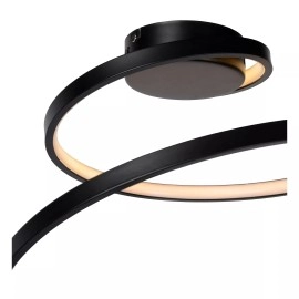 MAXENCE LED 3 StepDim griestu lampa Ø46 cm 24 W melna (Lucide)