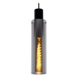 Griestu lampa "ORLANDO", 3x E27, dūmu pelēka, stikls, LUCIDE - 74404-13-65