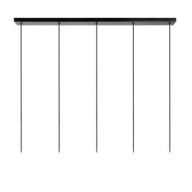 Griestu lampa "ORLANDO", 5x E27, dūmu pelēka, stikls, LUCIDE - 74404-05-65