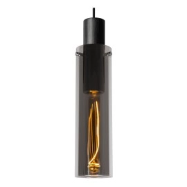 Griestu lampa "ORLANDO", 5x E27, dūmu pelēka, stikls, LUCIDE - 74404-05-65