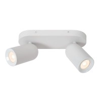 PUNCH — griestu lampa, 2×GU10, balta (Lucide)
