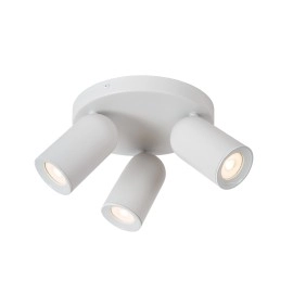 PUNCH — griestu lampa, 3×GU10, balta (Lucide)
