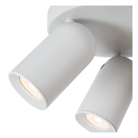 PUNCH — griestu lampa, 3×GU10, balta (Lucide)