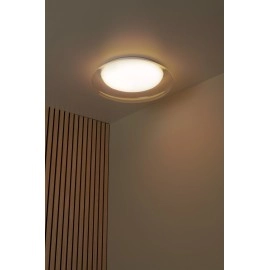 SKETES LED CCT griestu lampa Ø35,2 cm 18 W caurspīdīga (Lucide)