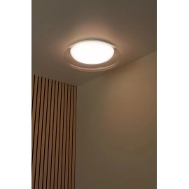 SKETES LED CCT griestu lampa Ø45,7 cm 24 W caurspīdīga (Lucide)
