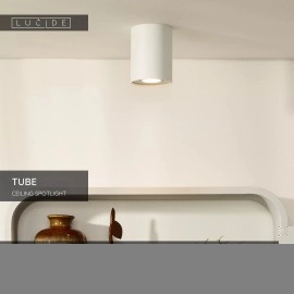 TUBE griestu prožektors Ø9,6 cm 1xGU10 50W balts (Lucide)