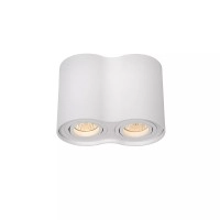 TUBE griestu prožektors 2 gaismu apaļš 2xGU10 50W balts (Lucide)