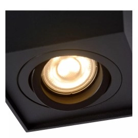 TUBE griestu prožektors kvadrātveida 1xGU10 50W melns (Lucide)