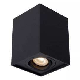 TUBE griestu prožektors kvadrātveida 1xGU10 50W melns (Lucide)