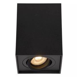 TUBE griestu prožektors kvadrātveida 1xGU10 50W melns (Lucide)