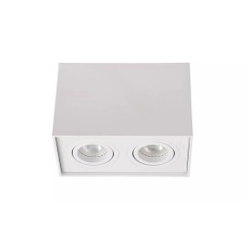 TUBE griestu prožektors 2 gaismu kvadrātveida 2xGU10 50W balts (Lucide)