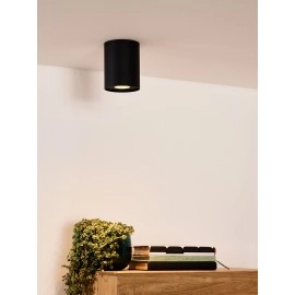 Griestu gaismeklis "TUBE", 50W, 1x GU10, melna, alumīnijs, Lucide, 22952-11-30