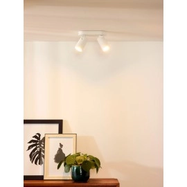 XYRUS LED dim-to-warm griestu prožektors 2x5 W balts (Lucide)