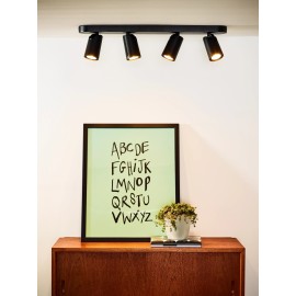 XYRUS LED dim-to-warm griestu prožektors 4x5 W melns (Lucide)