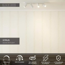 XYRUS LED dim-to-warm griestu prožektors 4x5 W balts (Lucide)